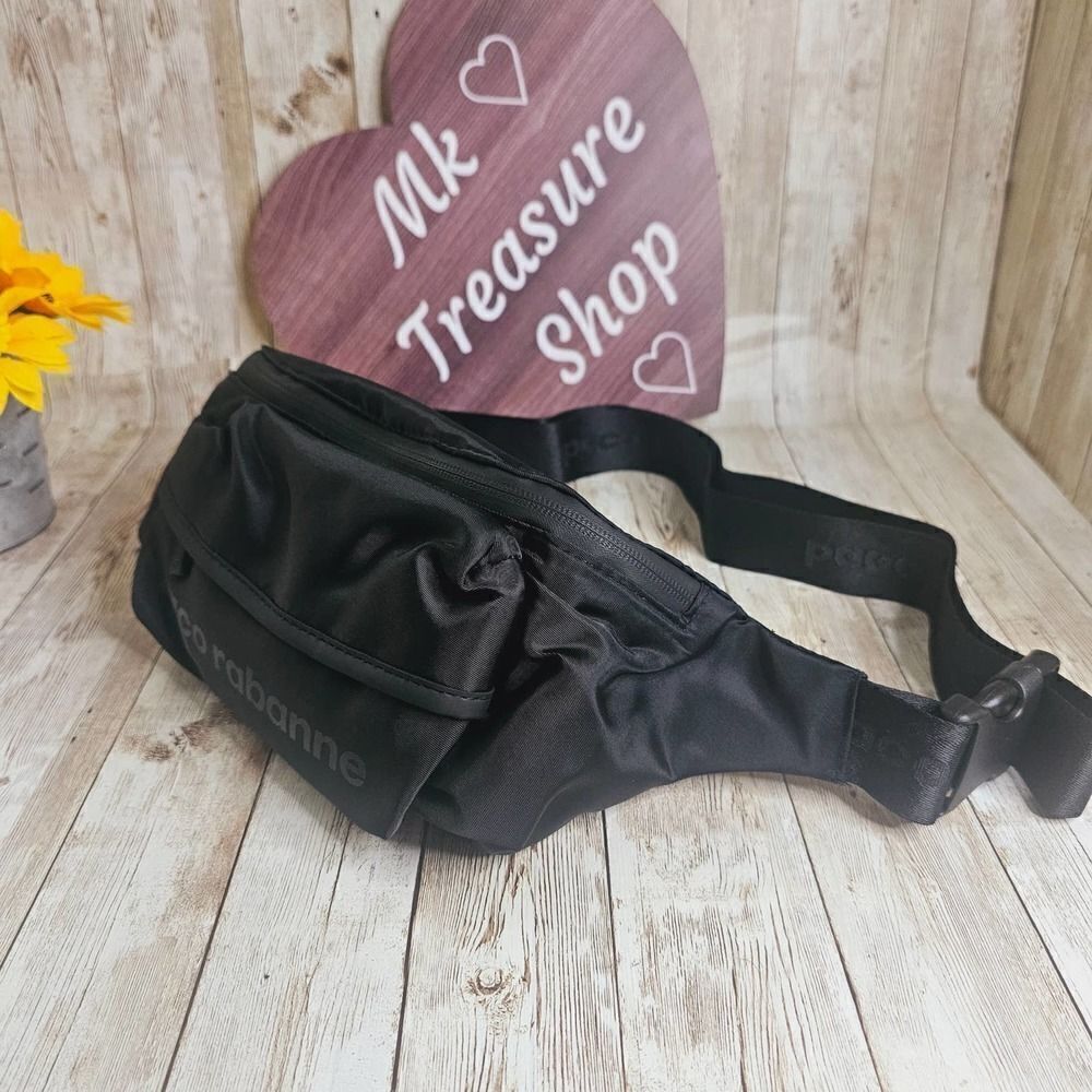 Paco Rabanne black belt bag